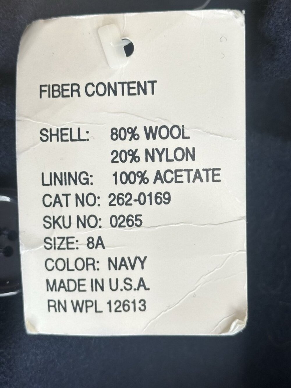 Worthington Size 8A Blue Knee Length Coat Wool Blend Lined - Picture 2 of 13
